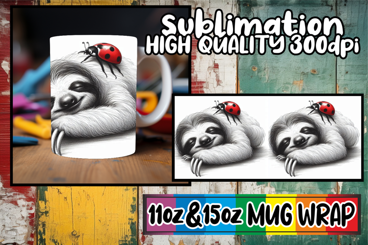 Joyful vibes 11oz 15oz sublimation wrap, Cute Animals