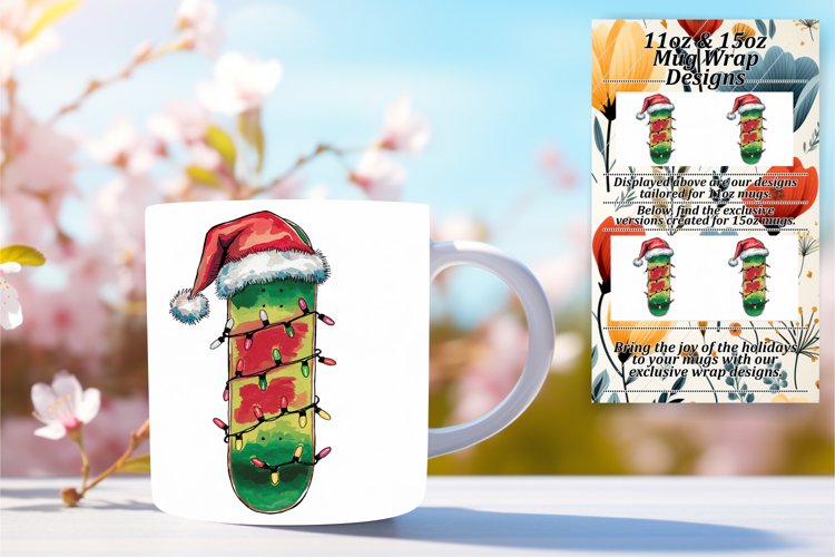Trendy 11oz Mug Wrap Png Design , Holiday