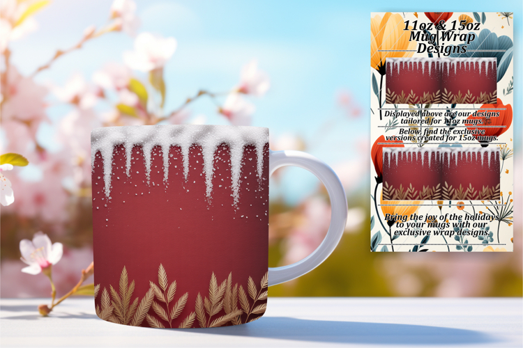 Dynamic 11oz Mug Wrap Png Design , Christmas