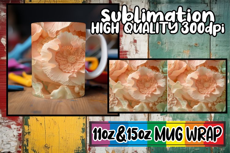 Whimsical Harmony 3D Mug Wrap, 11oz 15oz Sublimation