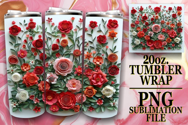 Enchanting Springtime Petal 3D 20oz Sublimation example image 1
