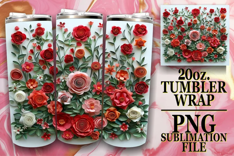 Enchanting Springtime Petal 3D 20oz Sublimation