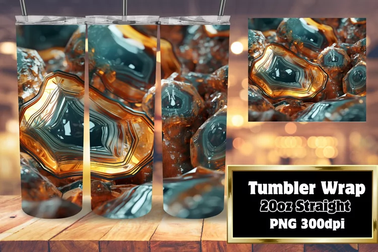 Marble 3D Tumbler 20oz Sublimation Wrap