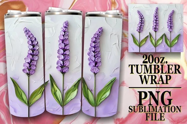 White Blossom Serenity: Sublimation 20oz Tumbler