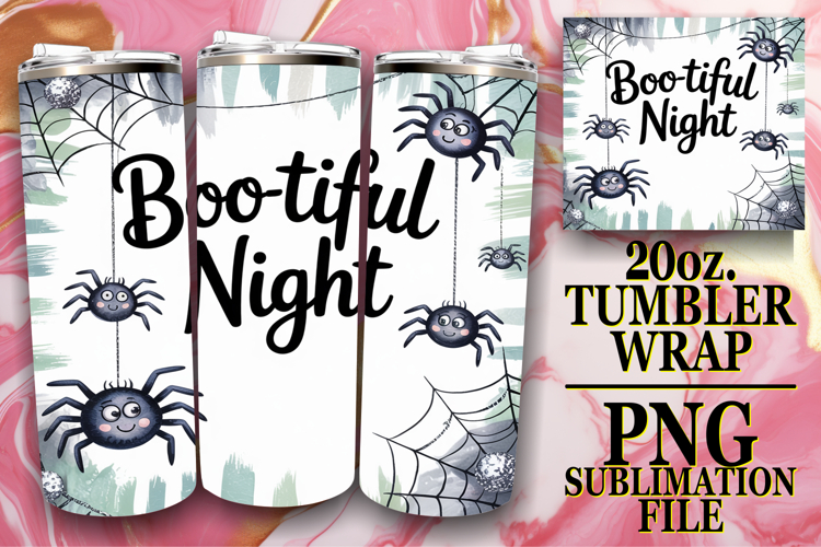 Blissful moments 20oz tumbler wrap, Halloween