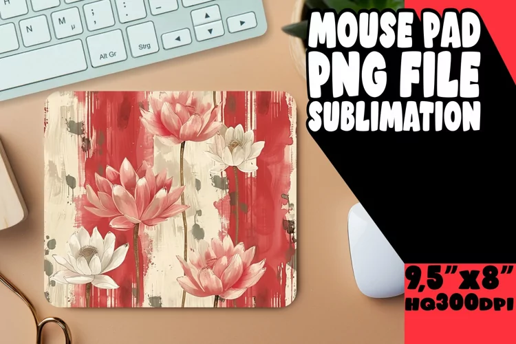 Vibrant Blossom Desk Mat - Bright Workspace