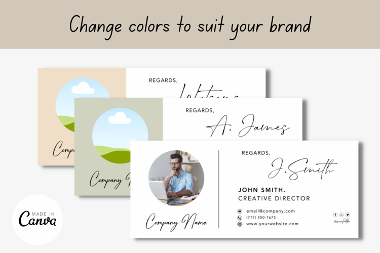 Editable Email Signature Template