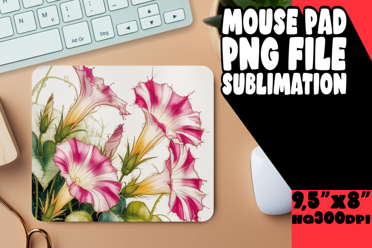 Blissful MOUSE MAT PNG Style, Flowers