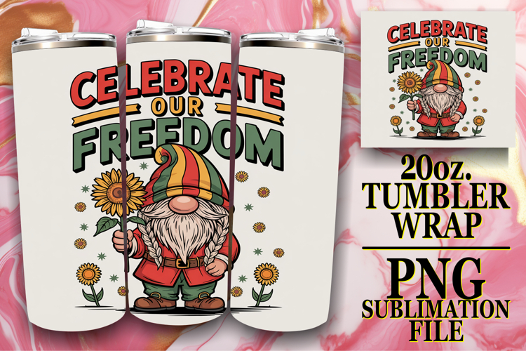 WHIMSICAL ESCAPES 20oz TUMBLER WRAP, Juneteenth