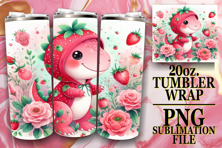 RADIANT ENCOUNTERS 20oz TUMBLER WRAP, Cute Dino