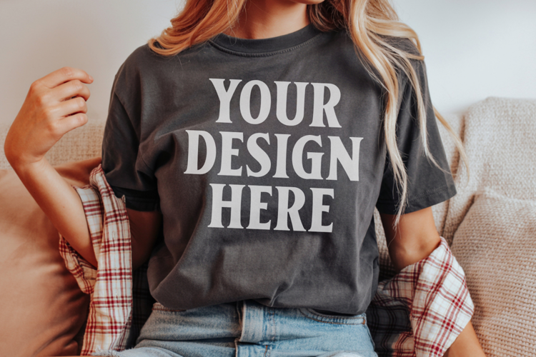 Pepper Comfort Colors 1717 Christmas Shirt Mockup, Cozy