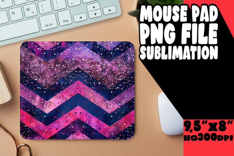 Glittery Stripe Pattern Mouse Pad for Sublimation