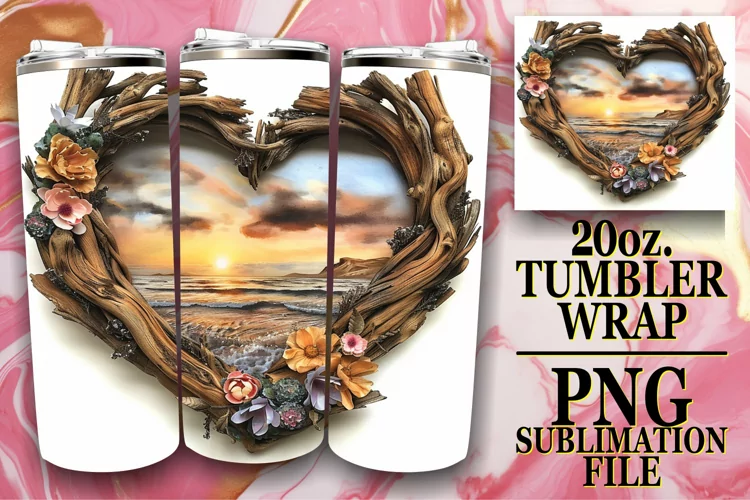 Heartwood Oasis Tumbler Wrap Sublimation - 20oz