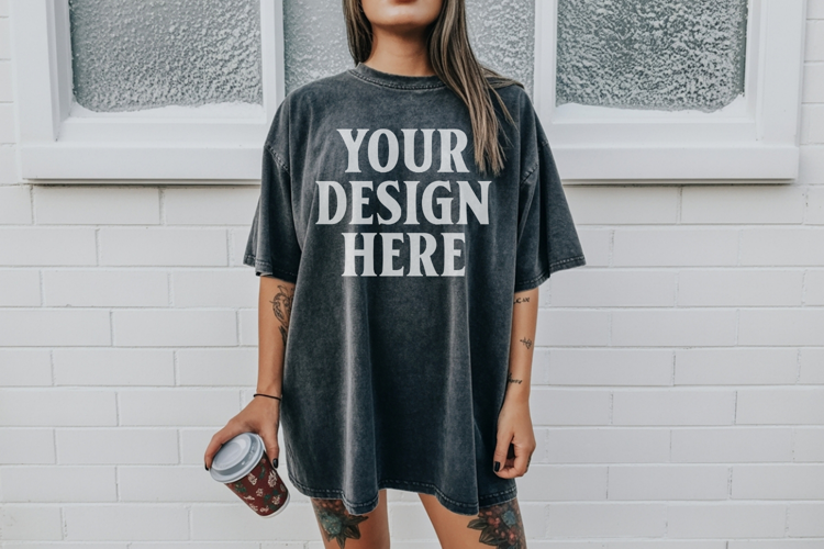 Pepper Christmas Comfort Colors 1717 TShirt Mockup, CC 1717