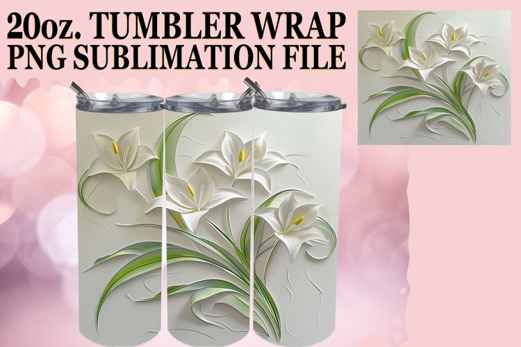 Blossom Bliss: Tumbler Wrap Sublimation example image 1