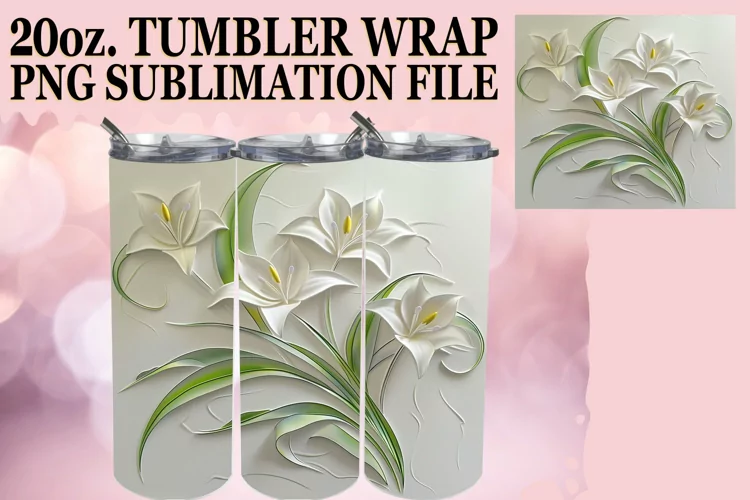 Blossom Bliss: Tumbler Wrap Sublimation