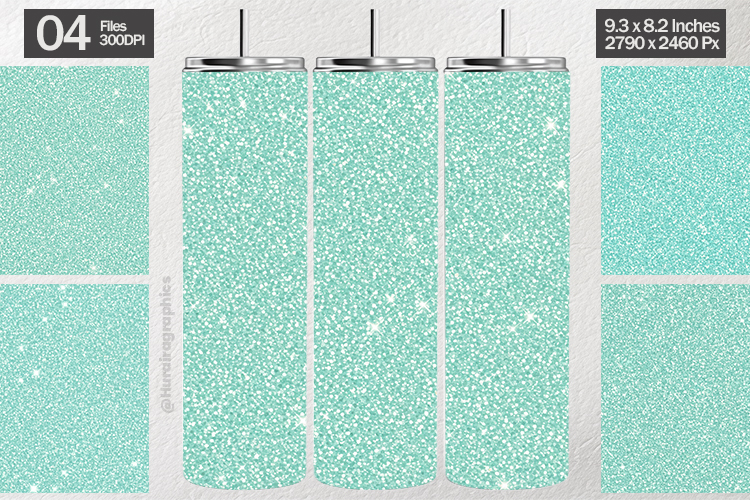 Mint Sparkle Tumbler Wrap| Tumbler Sublimation