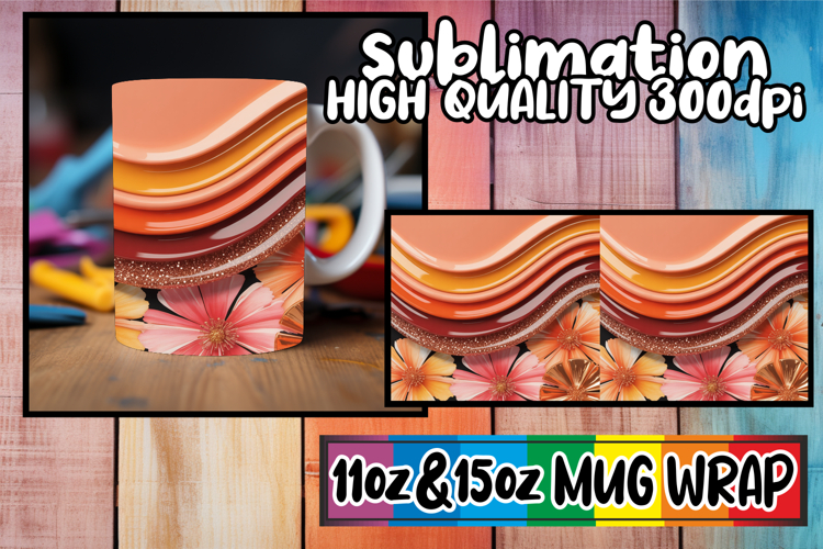 Joyful nights sublimation mug wrap, Pattern