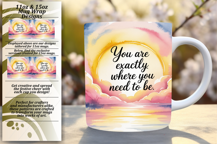 Customized 15oz Mug Wrap Png Design , Girl Quote