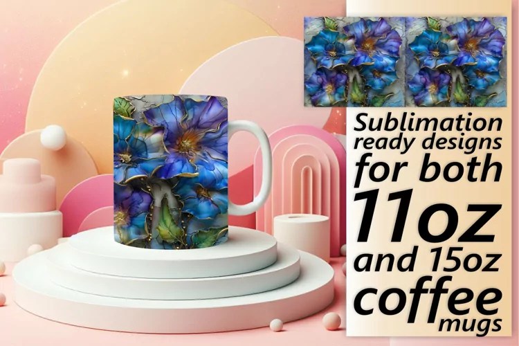 Lively 3D Springtime Wonder Mug Wrap: Sublimation - 11oz/15o