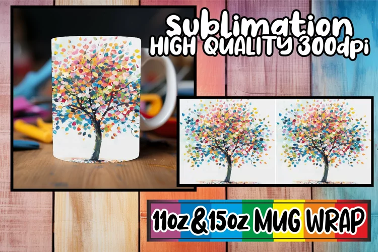 Enchanted Springtime Mug Wrap - Sublimation 11oz 15oz