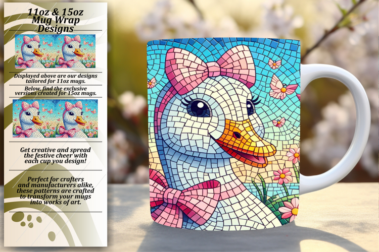 LUXE PNG Mug Wrap Design 15oz , Goose