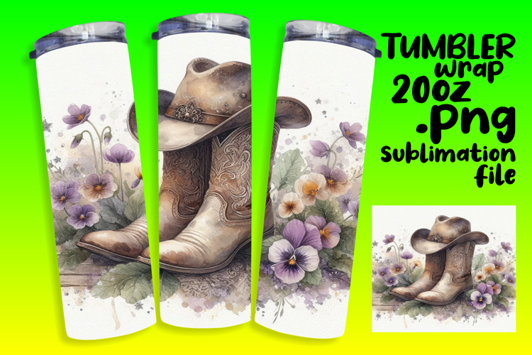 TRENDY 20oz Tumbler Design for DIY , Western