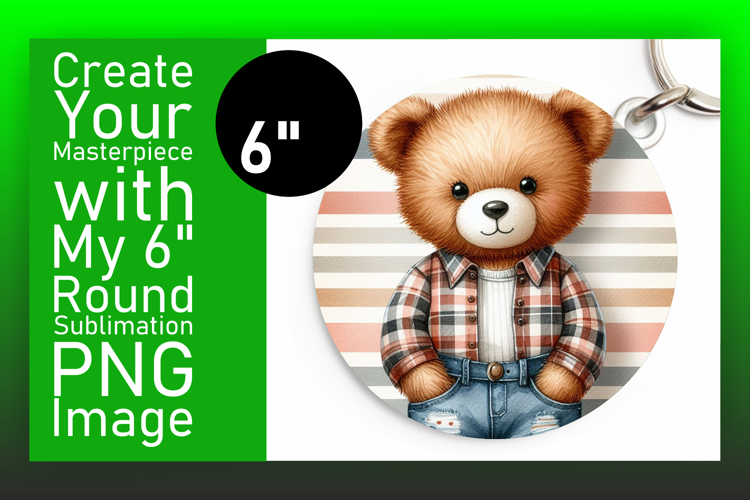 Unique Round Design Coaster PNG , Teddy Bear