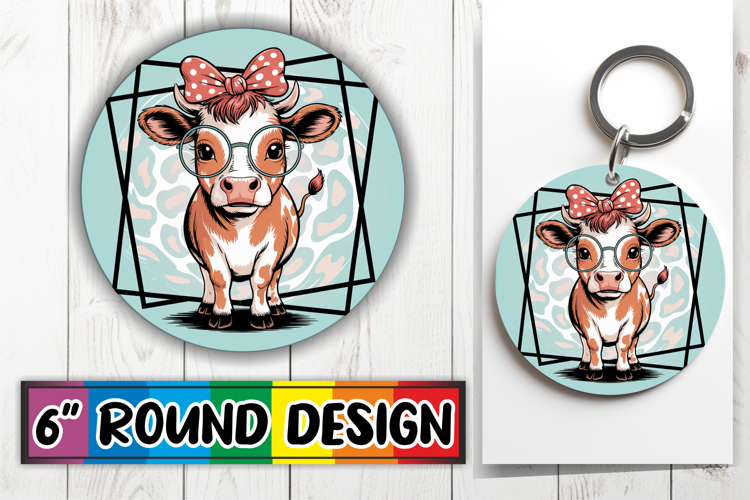 Sweet Keychain Designs for Gifts, Cute Cow