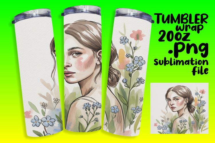 ELEGANT 20oz Tumbler Graphic for Custom Gifts , Beauty Woman