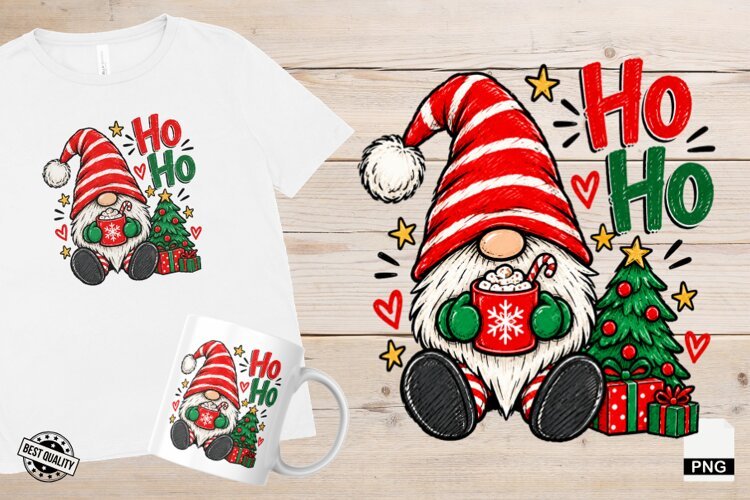 Cute Christmas Gnomes PNG example image 1