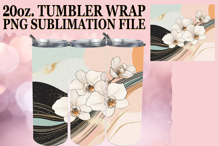 WHIMSICAL SUBLIMATION 20oz TUMBLER WRAP, Rainbow example image 1