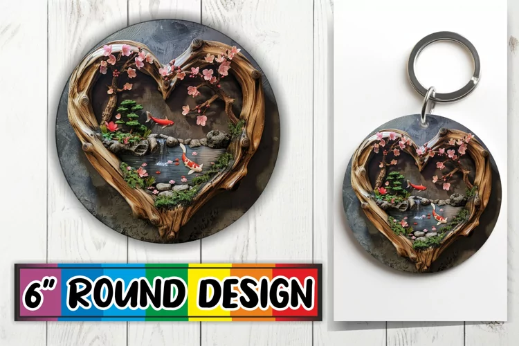 Serene Summer Breeze Sublimation Woodland Bliss,Keychanin