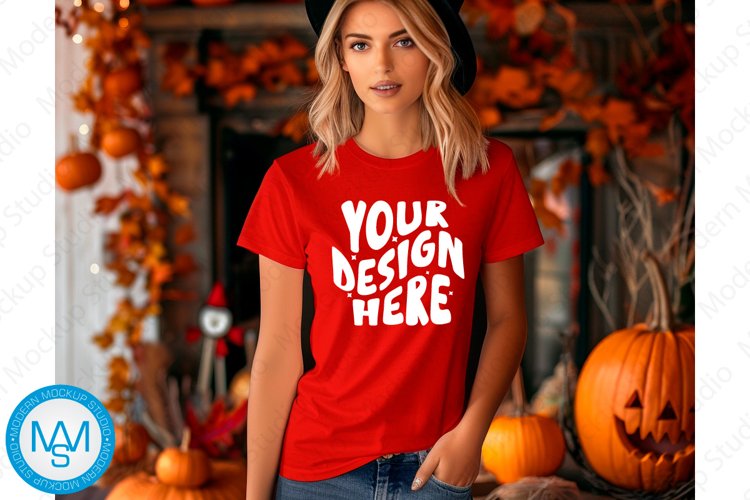 White Tshirt Mockup Image 16