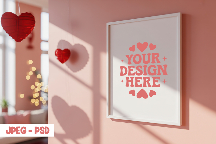Valentine Minimal Mug PSD JPEG Mockup