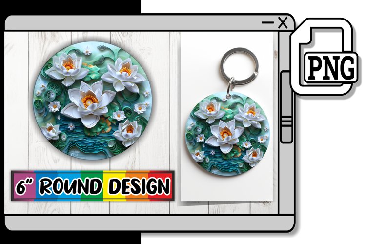 Modern 3D Blossom Circle Designs example image 1