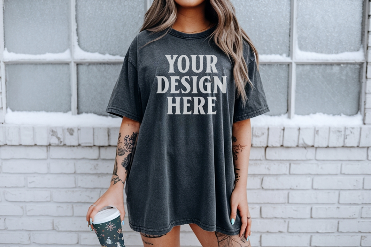 Pepper Christmas Comfort Colors 1717 TShirt Mockup, CC 1717