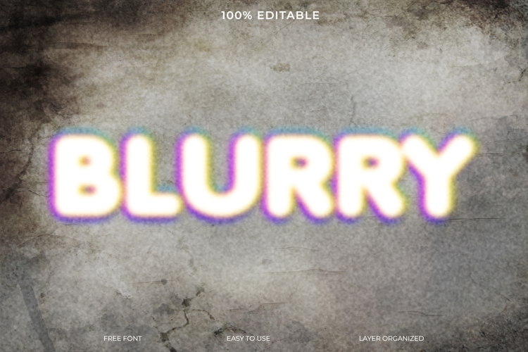 Blurry Editable Text Effect Grunge Style