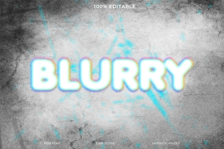 Blurry Editable Text Effect Grunge Style