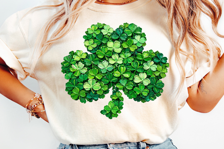 Shamrock png | Faux Painted St Patricks Day Clover