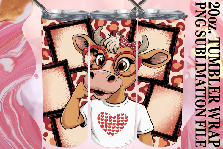 GENTLE SPIRITS 20oz TUMBLER WRAP, Cute Cow