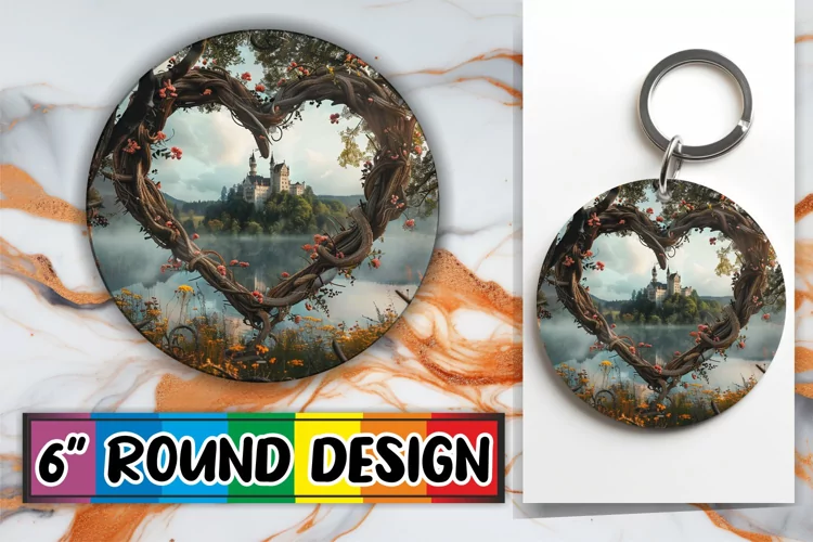 Woodland Elegance Circle Design Sublimation Floral