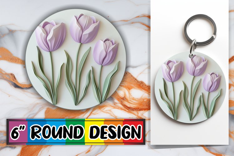 Petal Bliss: Sublimation Circle Design example image 1