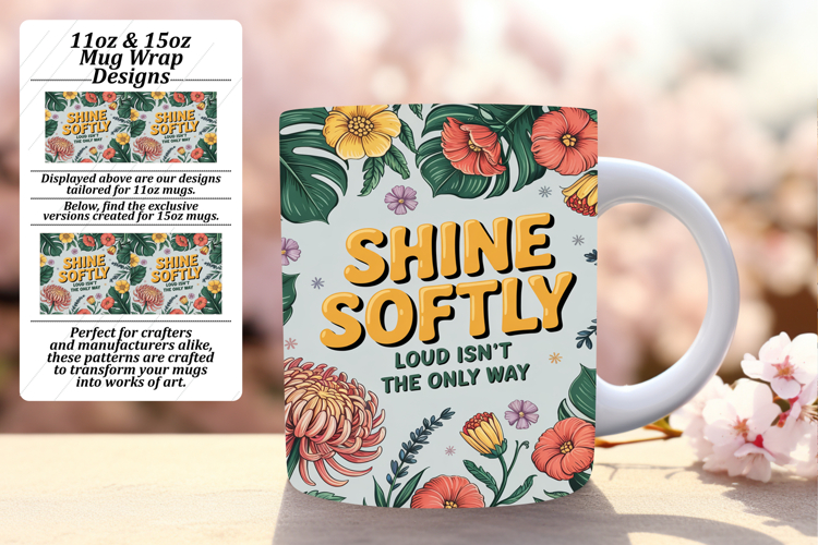 FLAWLESS PNG for 15oz Mug Wrap , Flower Quote