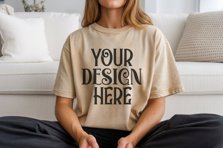Sage Comfort Colors 1717 T-shirt Mockups,1717 Mockups example image 1