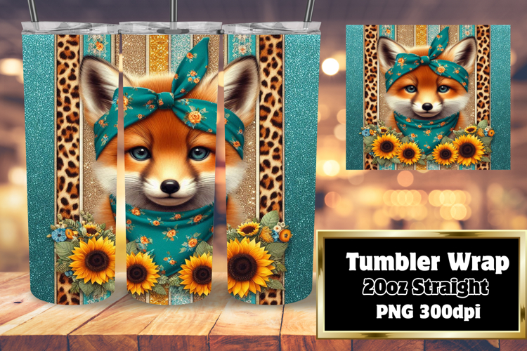 Creative Tumbler Wrap Template , Cute Animals