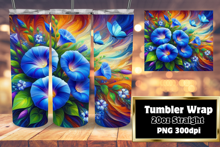 GRACEFUL 20oz Tumbler Design for Sublimation , Flowers
