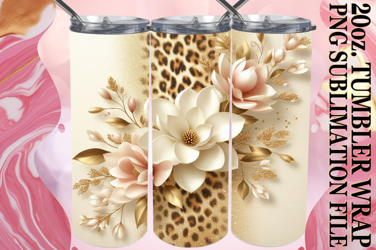 GIFT OF JOY 20oz TUMBLER WRAP, Leopard Prints