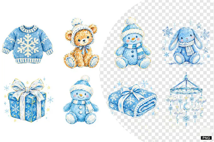 Winter Baby Shower Clipart