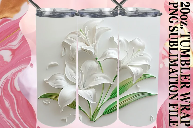 3D Petal Radiance: 3D Tumbler Sublimation